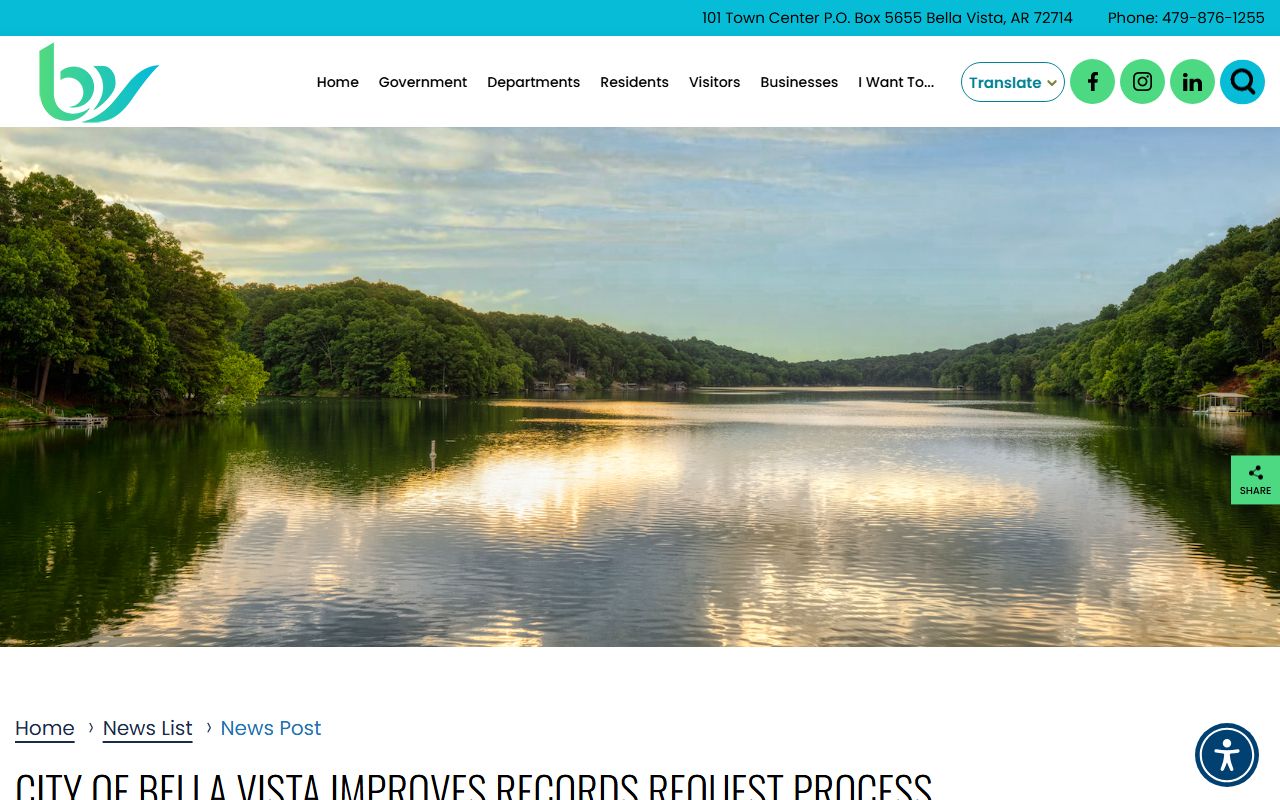 Bella Vista JustFOIA records request for arrest records