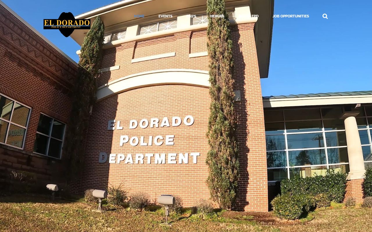 El Dorado Police Department arrest records home page