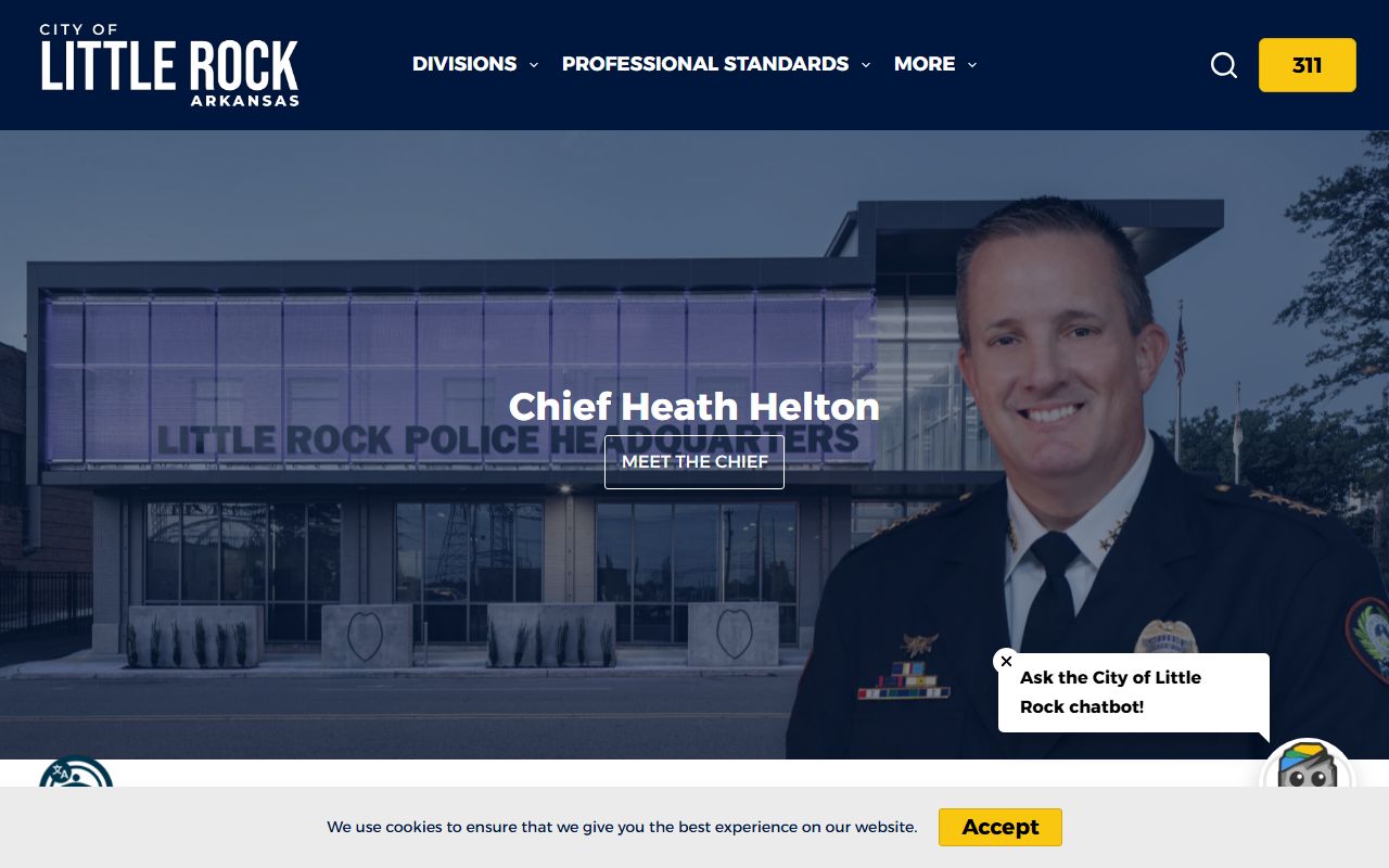 Little Rock Police Department arrest records page