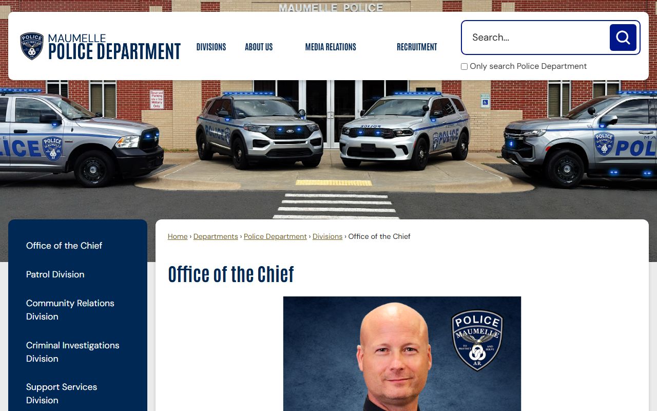 Maumelle Police Department Office of the Chief arrest records