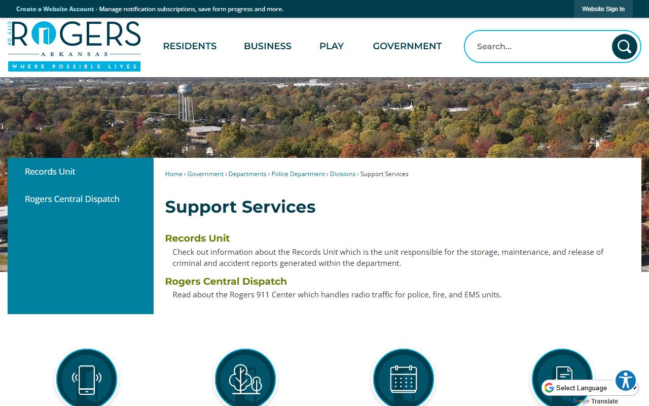 Rogers Police Department arrest records