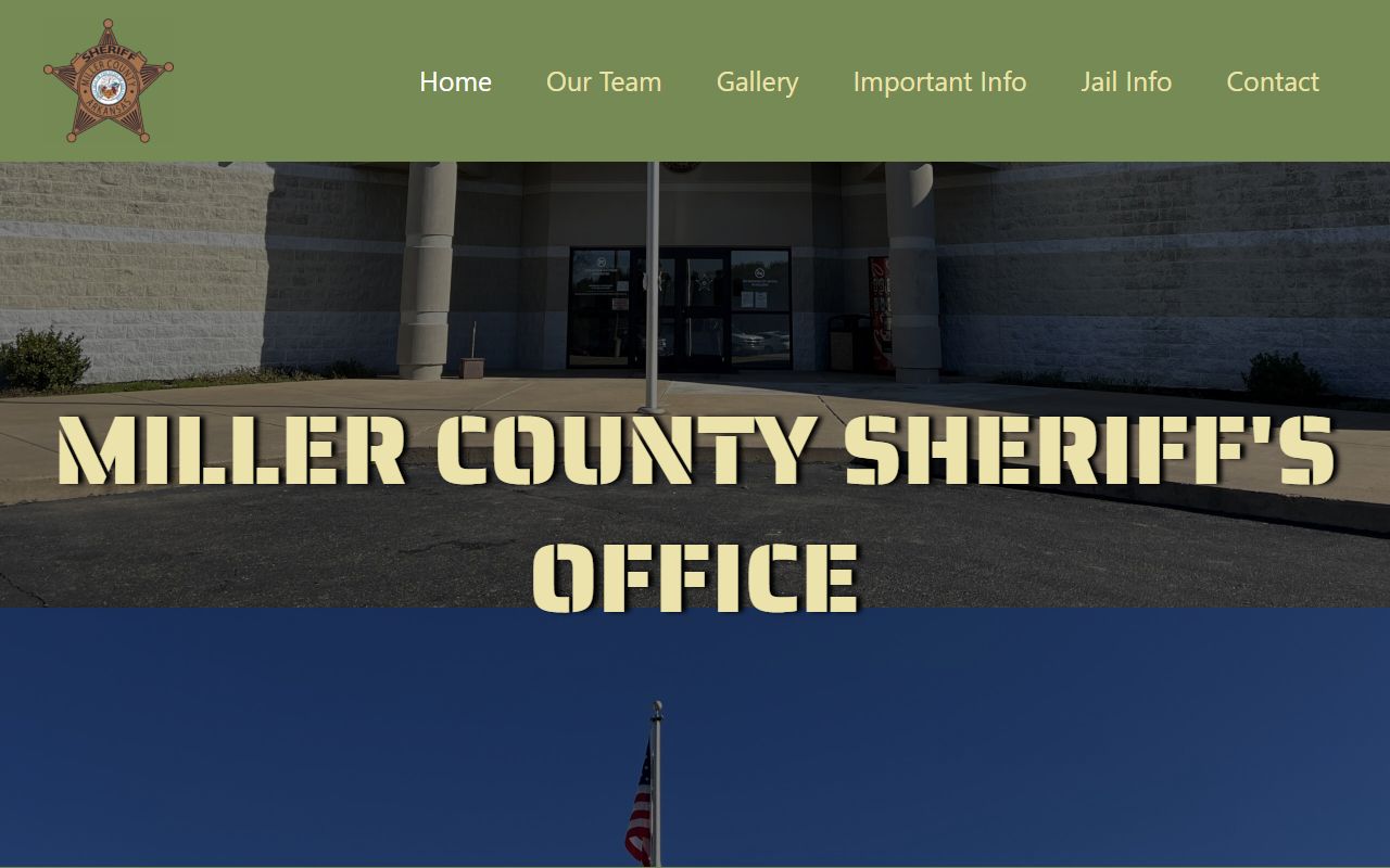 Miller County Arkansas sheriff office arrest records main page