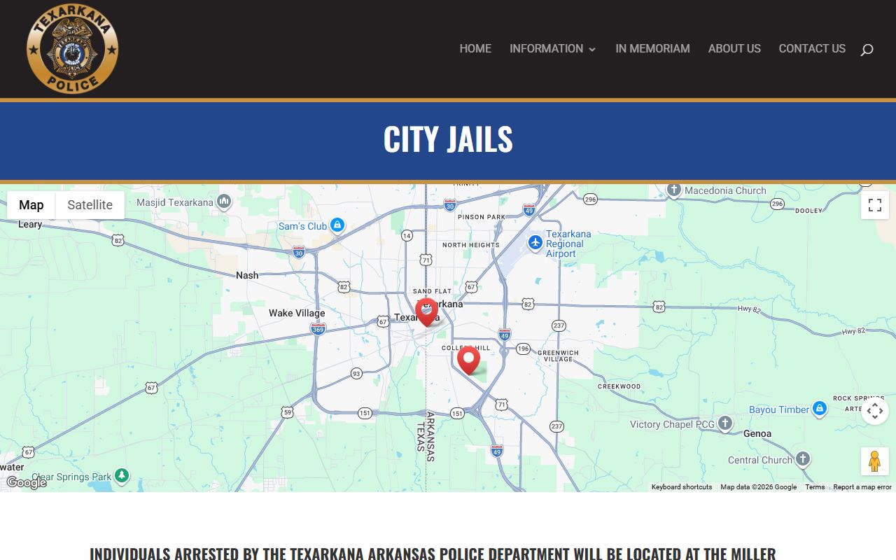 Miller County Texarkana Arkansas police department arrest records