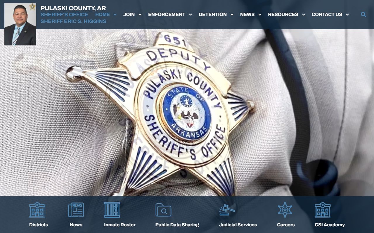 Pulaski County Sheriff arrest records main page