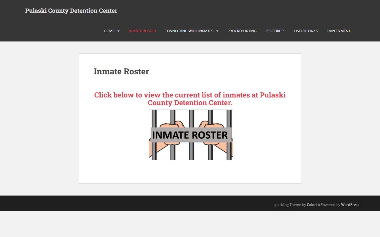 Pulaski County Regional Detention Facility arrest records inmate roster